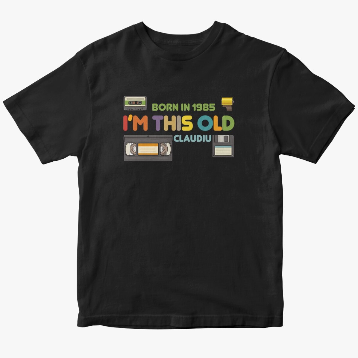 Tricou din bumbac personalizat cu text - I