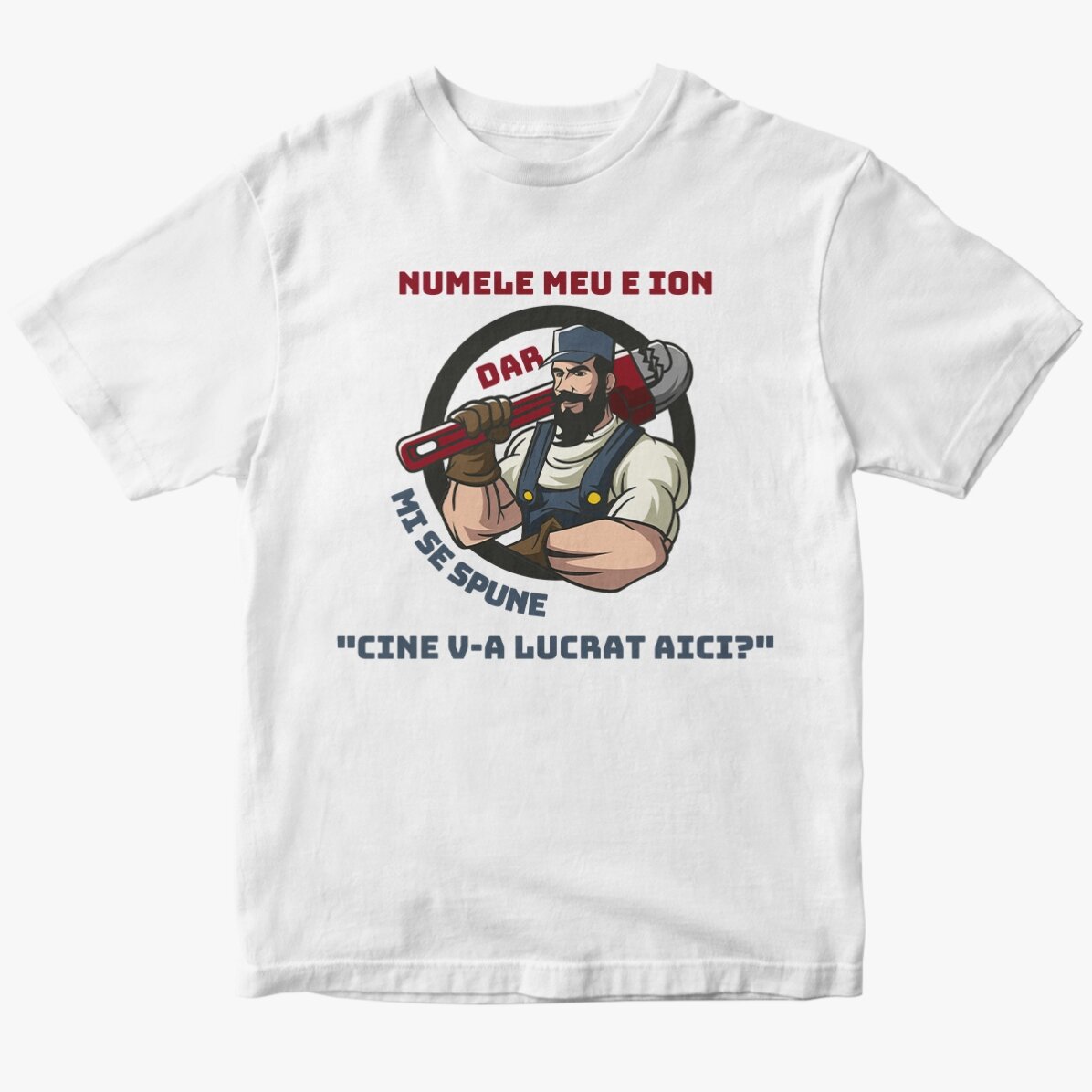 Tricou din bumbac personalizat cu text - Instalator