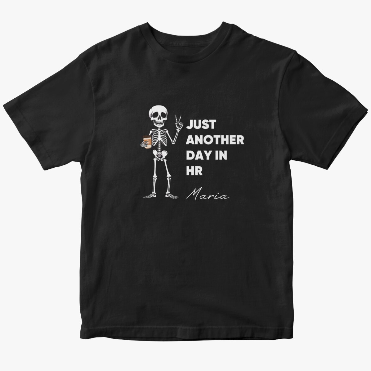 Tricou din bumbac personalizat cu text - Just another day
