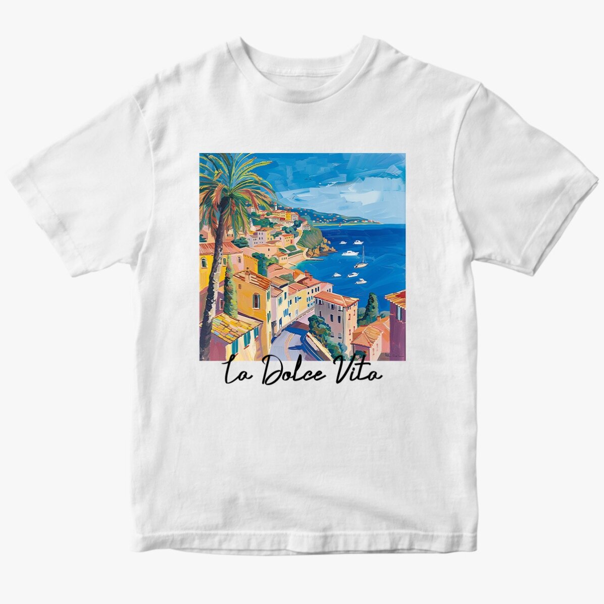 Tricou din bumbac personalizat cu text - La Dolce Vita
