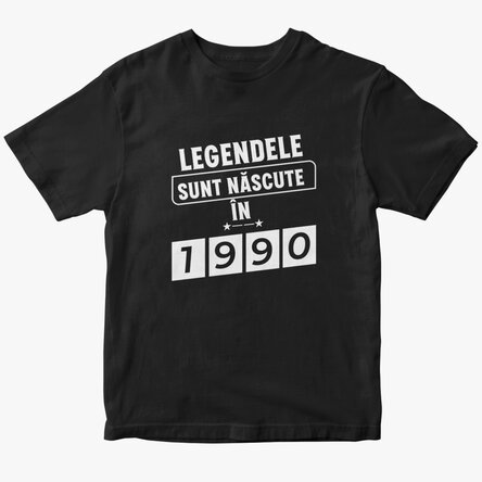 Tricou din bumbac personalizat cu text - Legends are born in