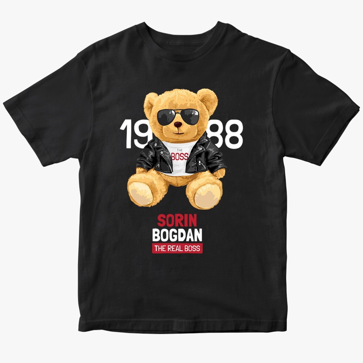Tricou din bumbac personalizat cu text - Like a boss