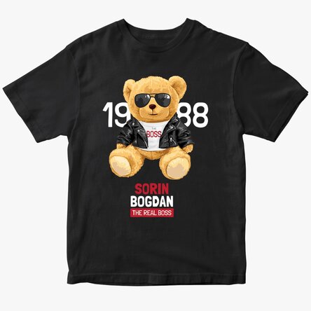 Tricou din bumbac personalizat cu text - Like a boss