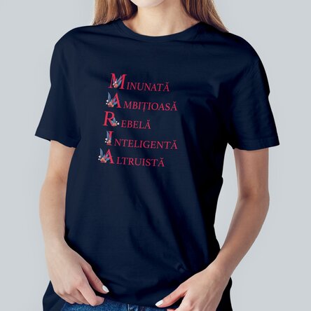 Tricou din bumbac personalizat cu text - Maria