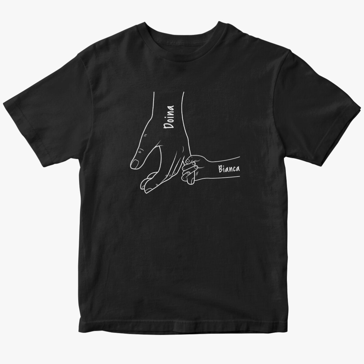 Tricou din bumbac personalizat cu text - Mereu împreuna 