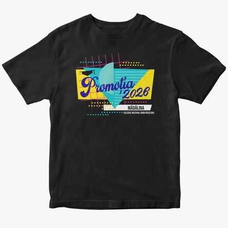 Tricou din bumbac personalizat cu text - Model retro pentru absolvire
