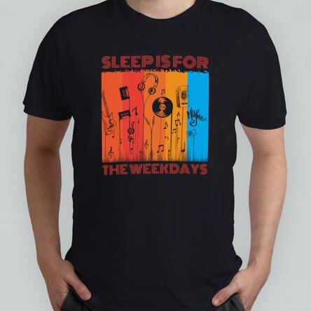 Tricou din bumbac personalizat cu text - Music life