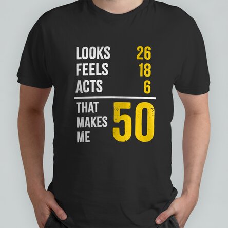 Tricou din bumbac personalizat cu cifre - My real age