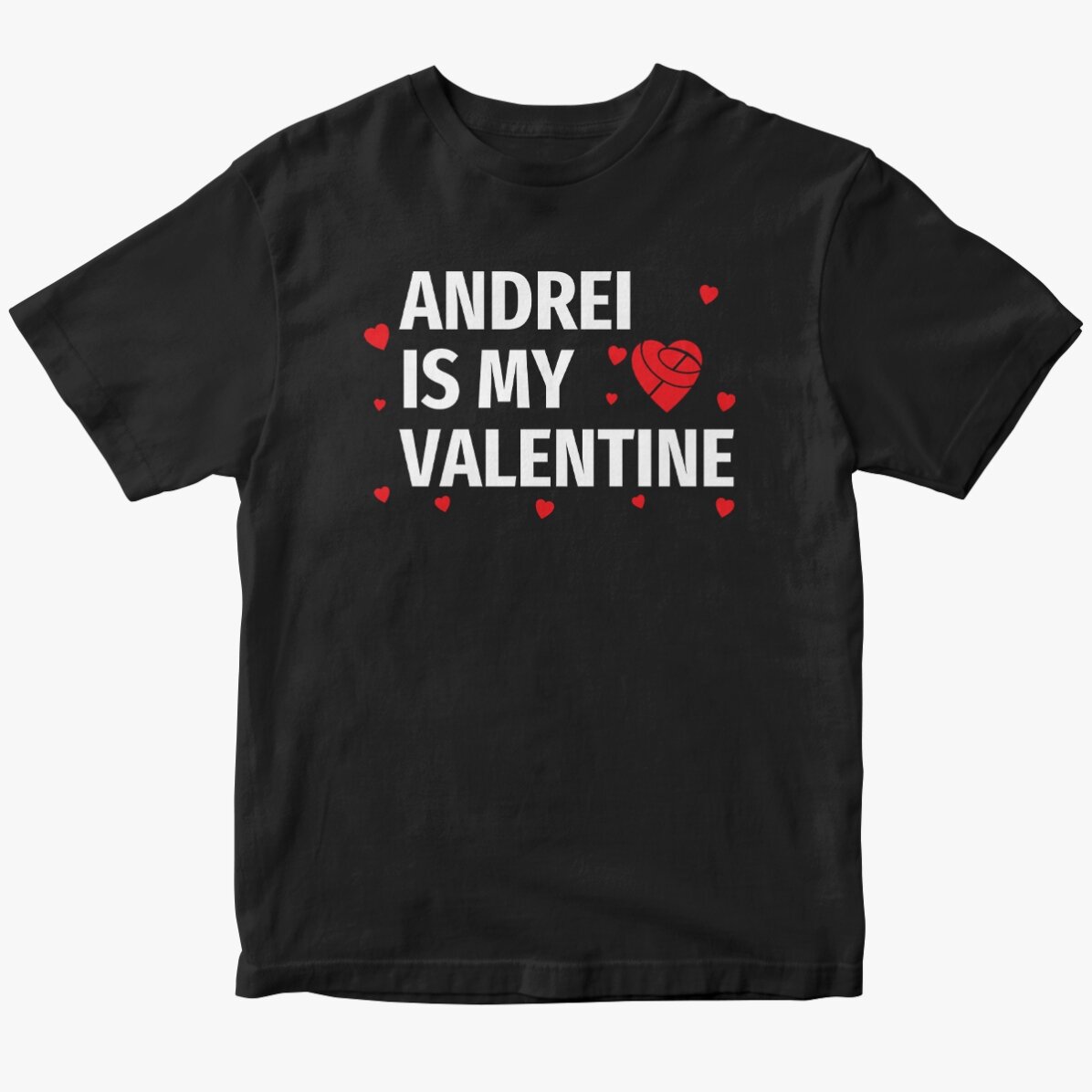Tricou din bumbac personalizat cu text - My valentine
