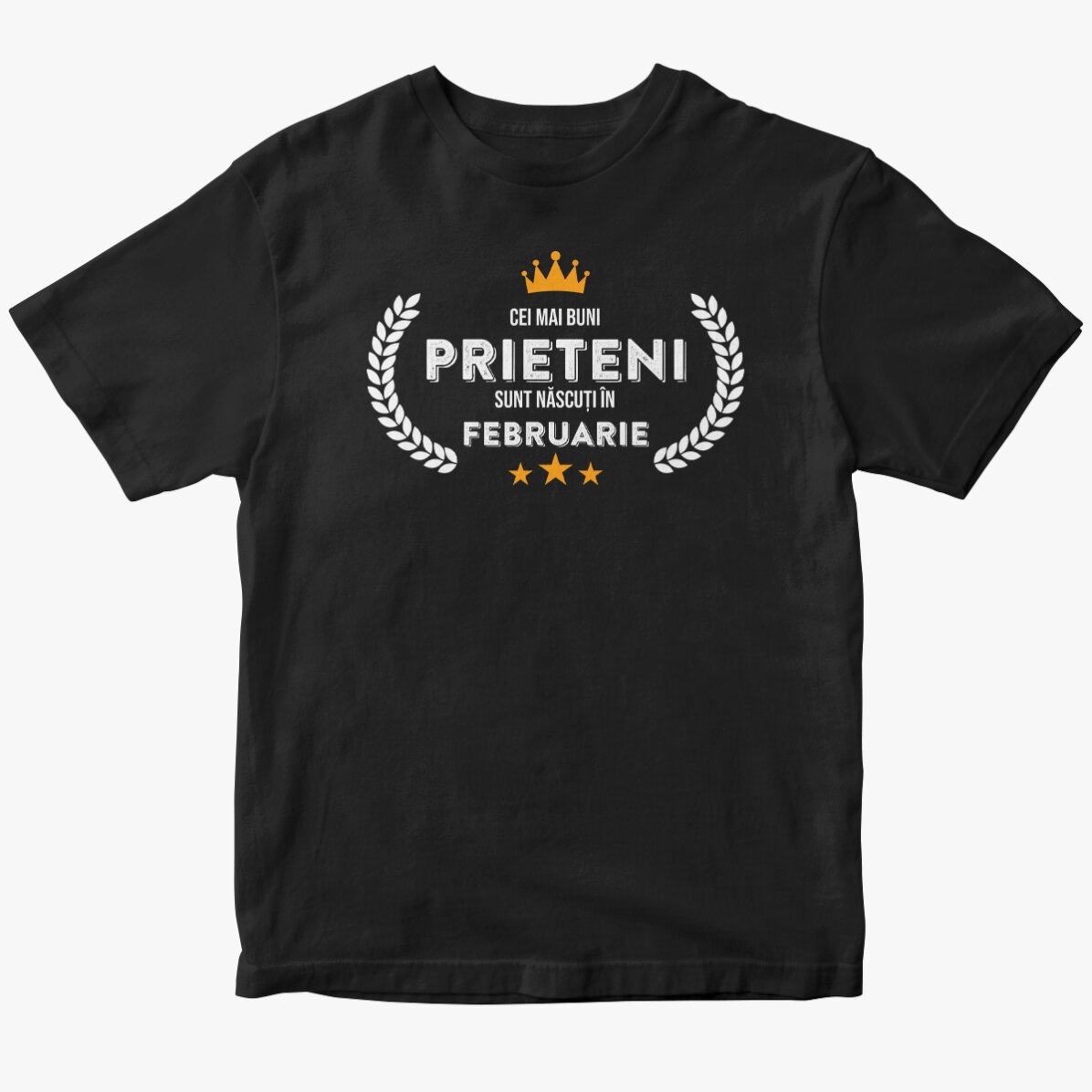 Tricou din bumbac personalizat cu text - Născut în ...