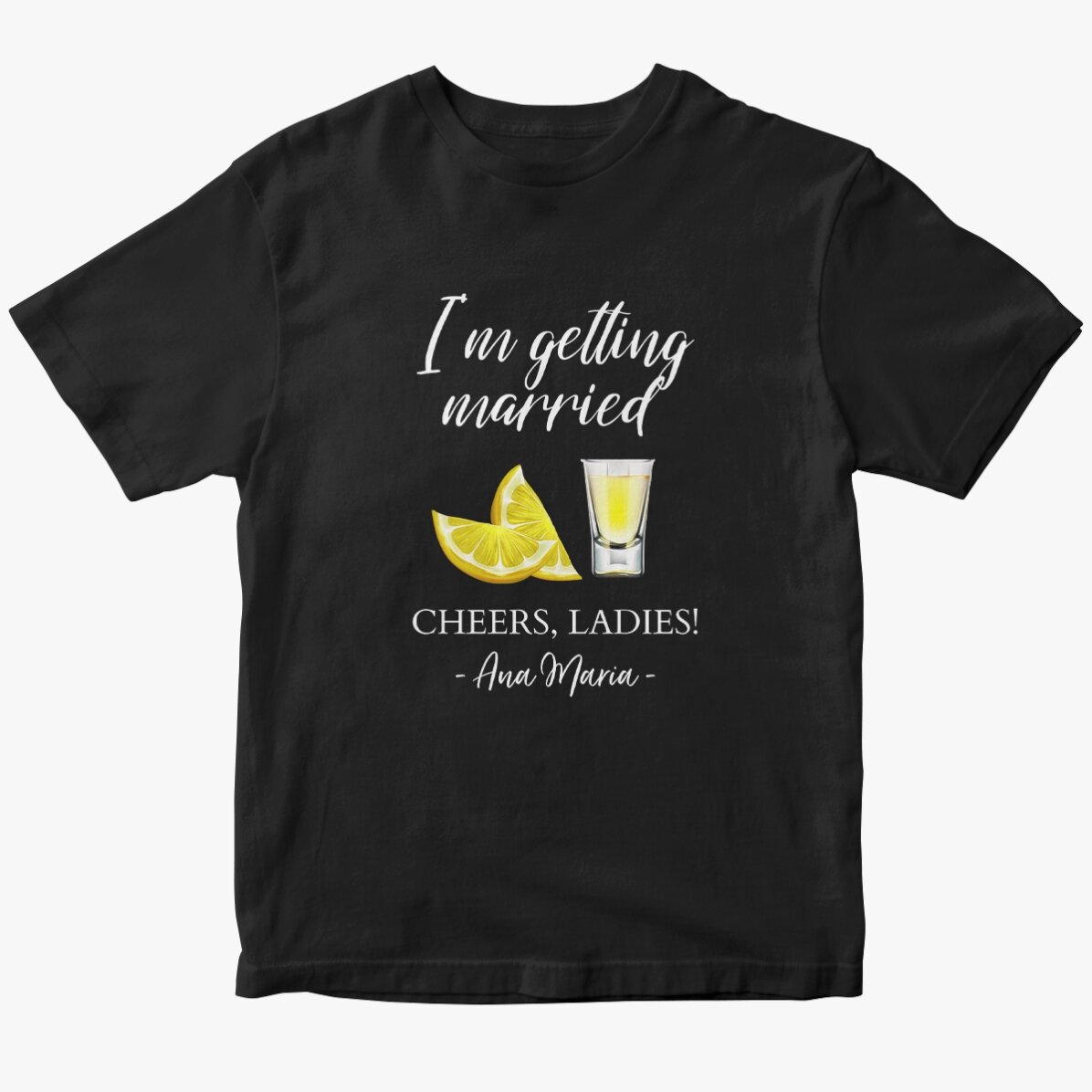 Tricou din bumbac personalizat cu text pentru burlăcițe