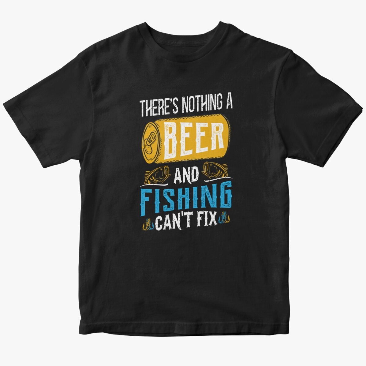 Tricou din bumbac personalizat cu text pentru pescari