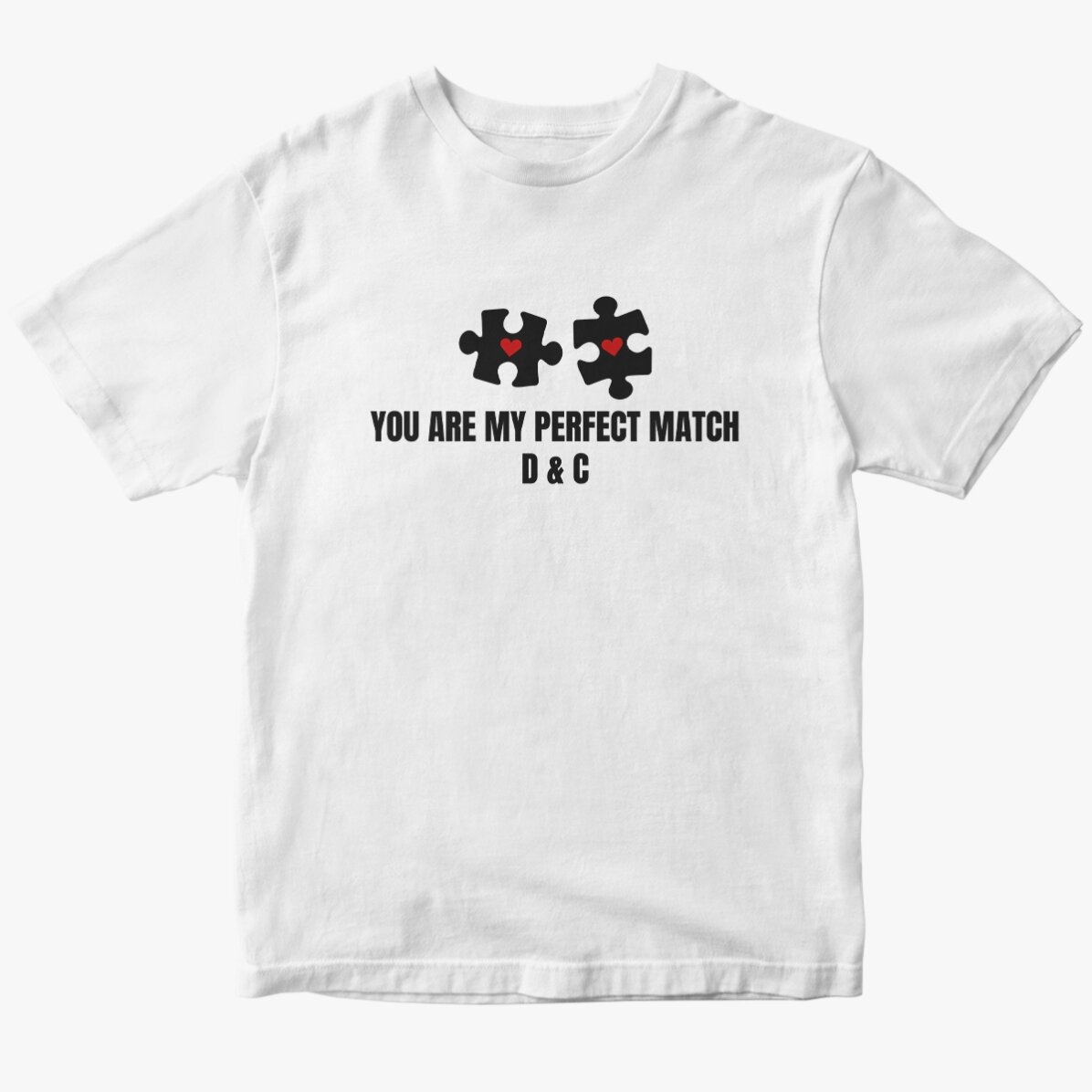 Tricou din bumbac personalizat cu text - Perfect Match