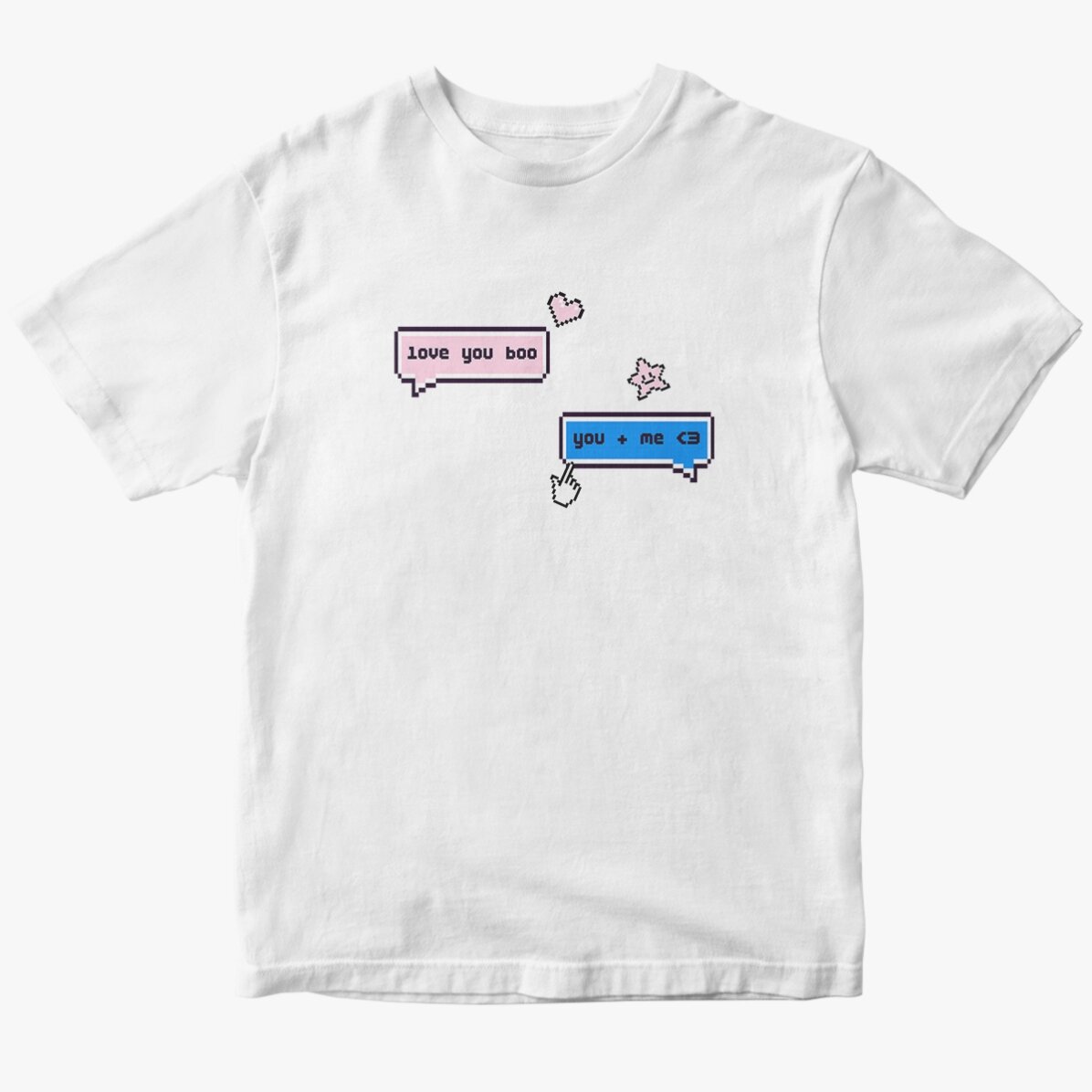 Tricou din bumbac personalizat cu text - Pixel Chat