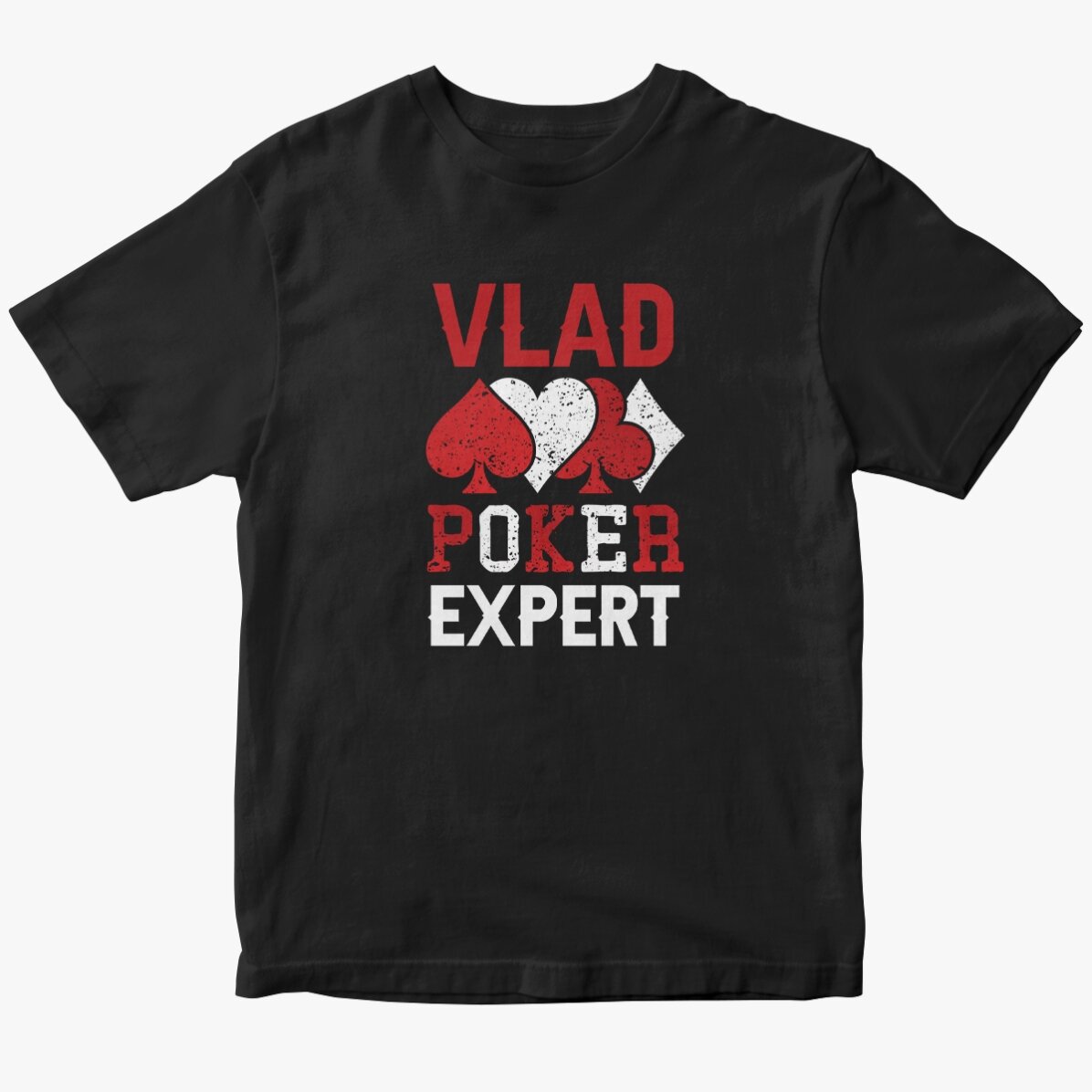 Tricou din bumbac personalizat cu text - Poker expert