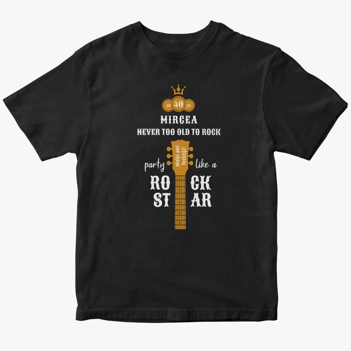 Tricou din bumbac personalizat cu text - Rockstar