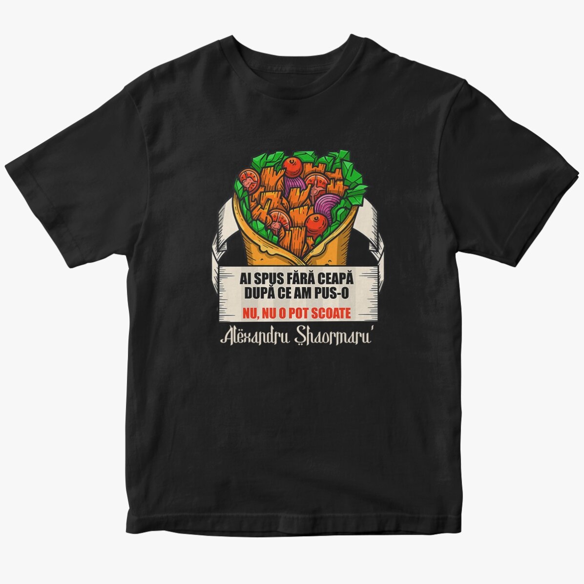 Tricou din bumbac personalizat cu text - Shaormar
