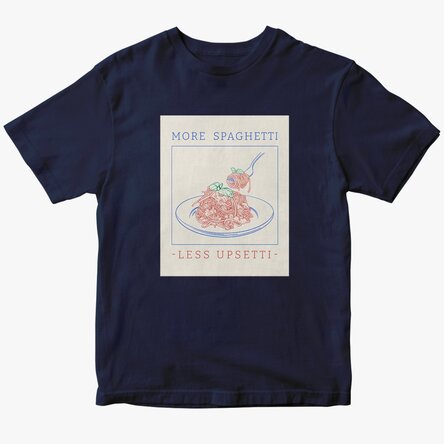 Tricou din bumbac personalizat cu text - Spaghetti