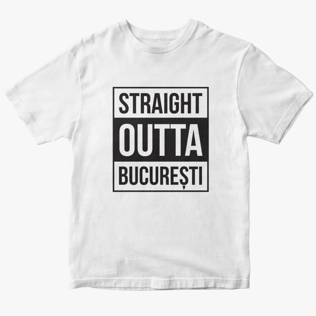 Tricou din bumbac personalizat cu text - Straight outta