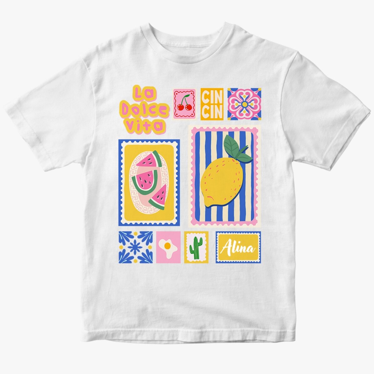 Tricou din bumbac personalizat cu nume - Summer