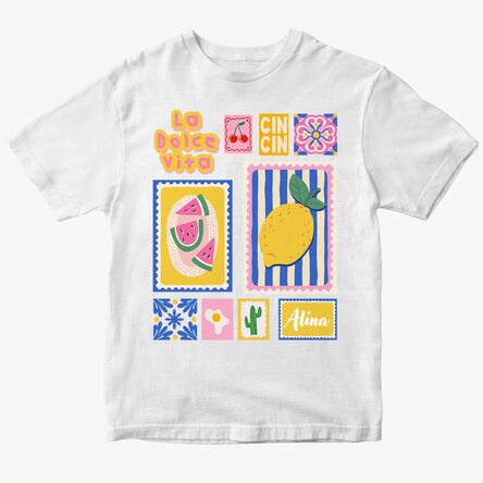 Tricou din bumbac personalizat cu nume - Summer