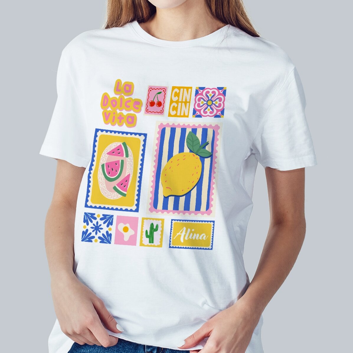 Tricou din bumbac personalizat cu nume - Summer