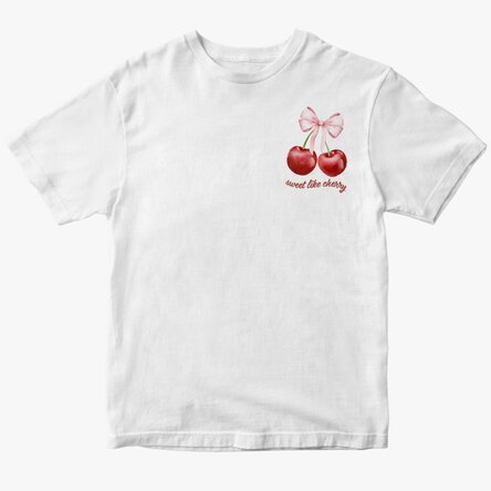 Tricou din bumbac personalizat cu text - Sweet like cherry