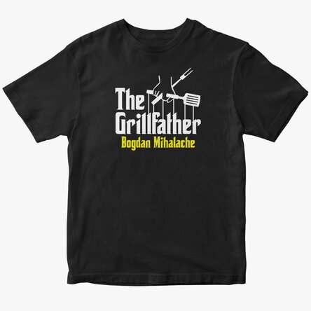 Tricou din bumbac personalizat cu text - The grillfather