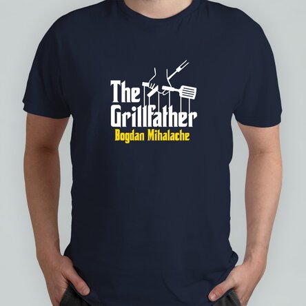 Tricou din bumbac personalizat cu text - The grillfather
