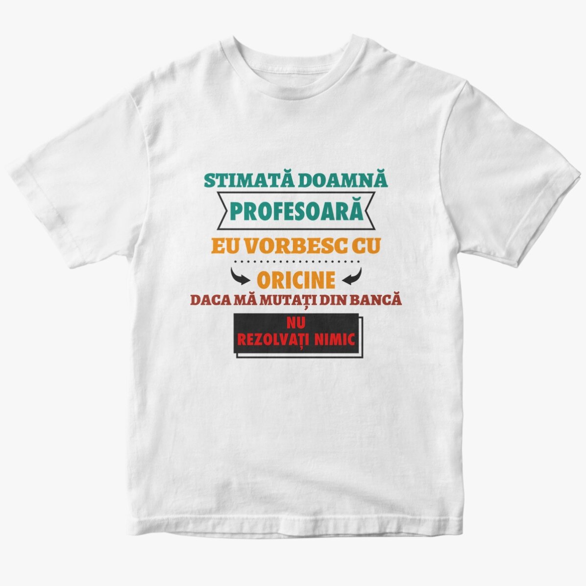 Tricou din bumbac personalizat cu text - Vorbesc cu oricine