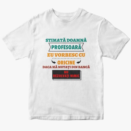 Tricou din bumbac personalizat cu text - Vorbesc cu oricine