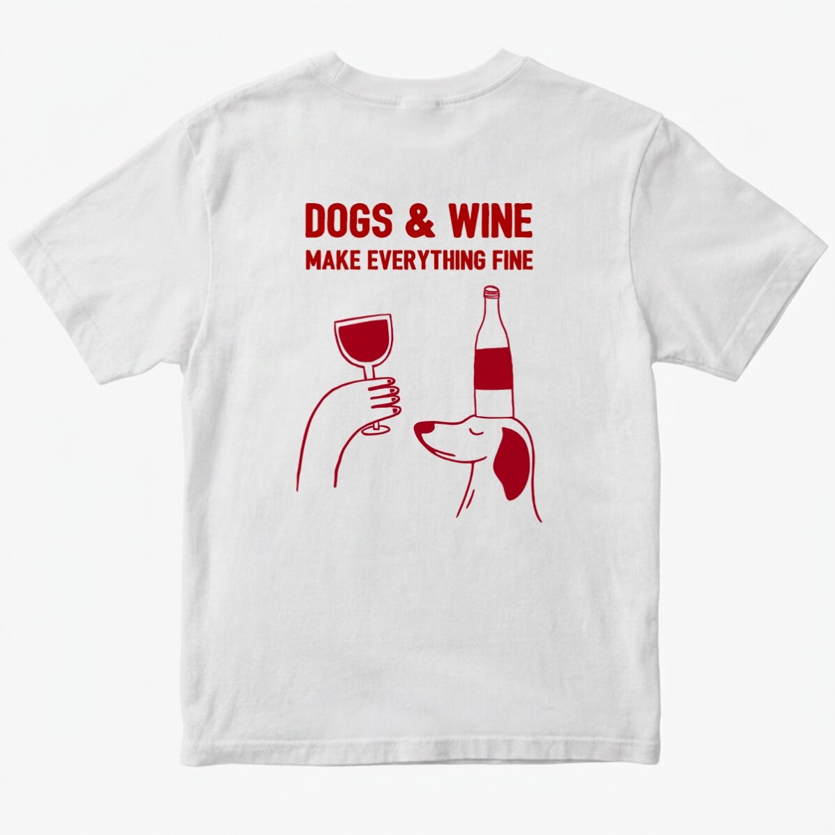 Tricou din bumbac personalizat cu text - Wine 