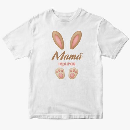 Tricou din bumbac personalizat de Paște - Bunny ears