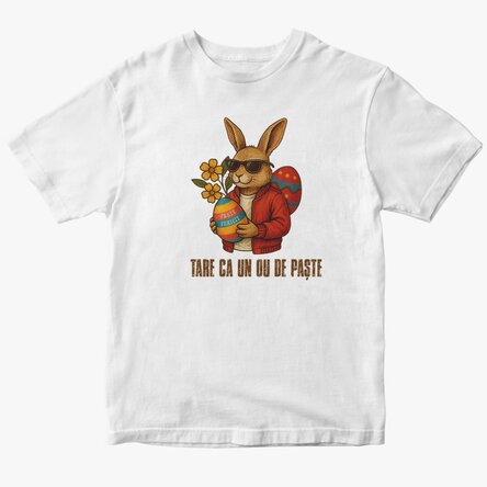 Tricou din bumbac personalizat de Paște - Iepure cool