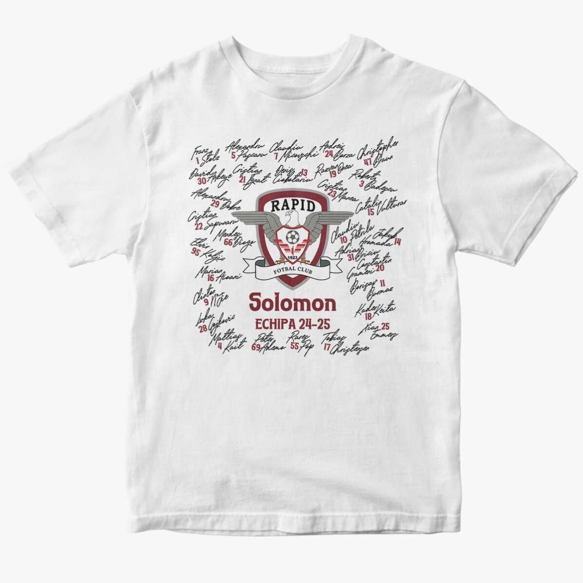 Tricou din bumbac personalizat FC Rapid - Echipa 24-25