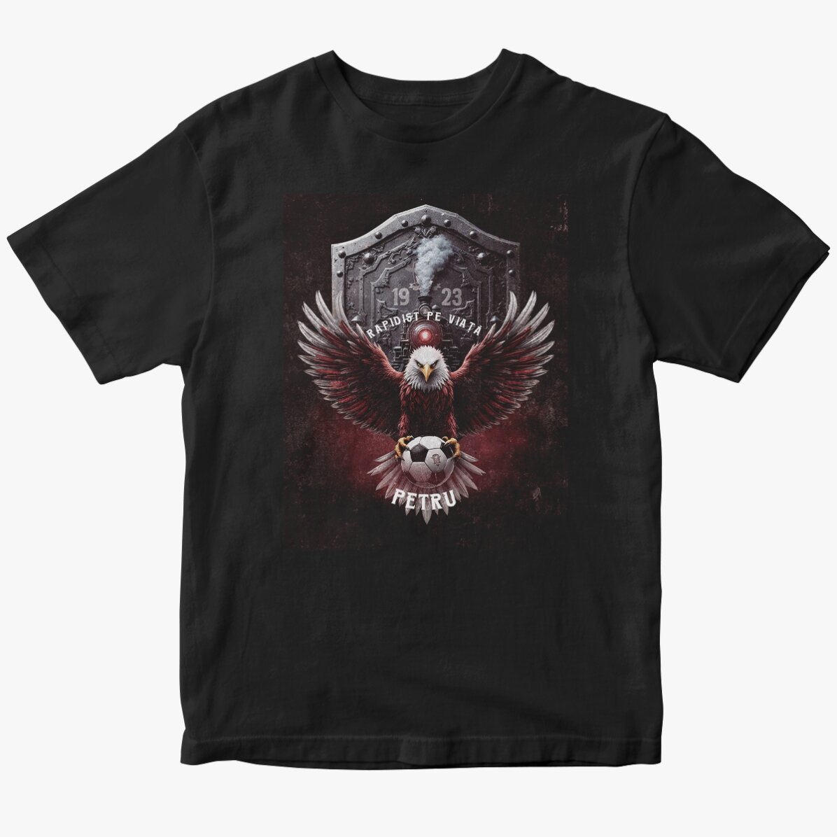 Tricou din bumbac personalizat FC Rapid - Scutul rapidistului