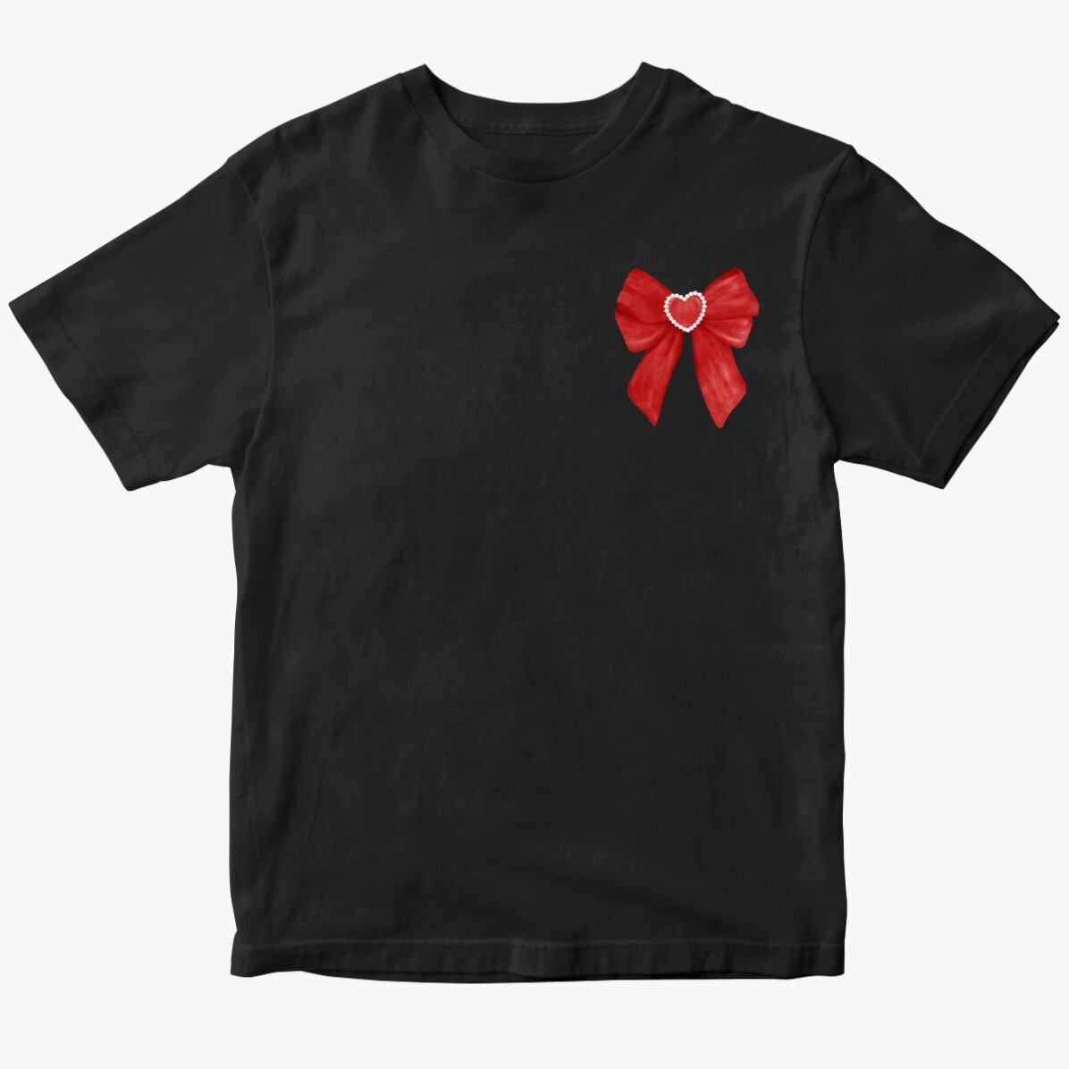 Tricou din bumbac personalizat - Red elegant bow