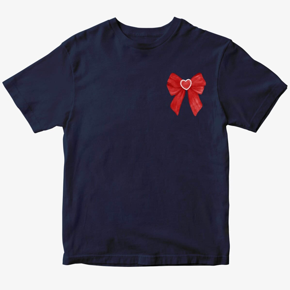 Tricou din bumbac personalizat - Red elegant bow