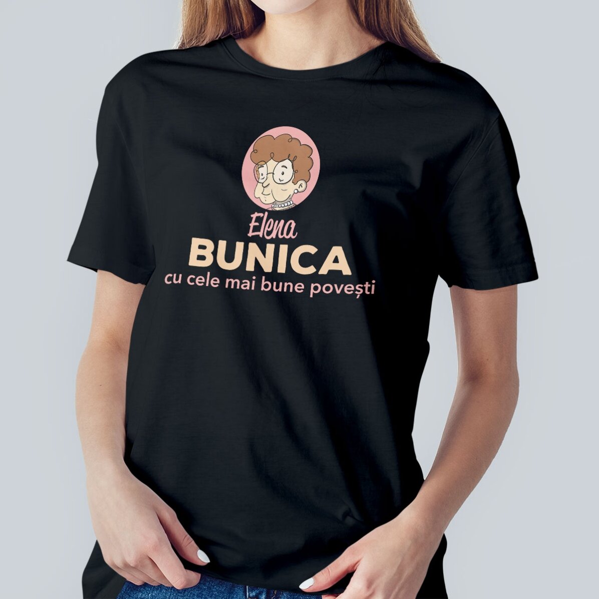 Tricou din bumbac personalizat text - Bunică