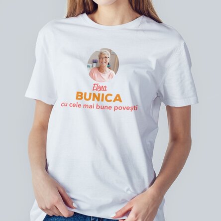Tricou din bumbac personalizat text - Bunică