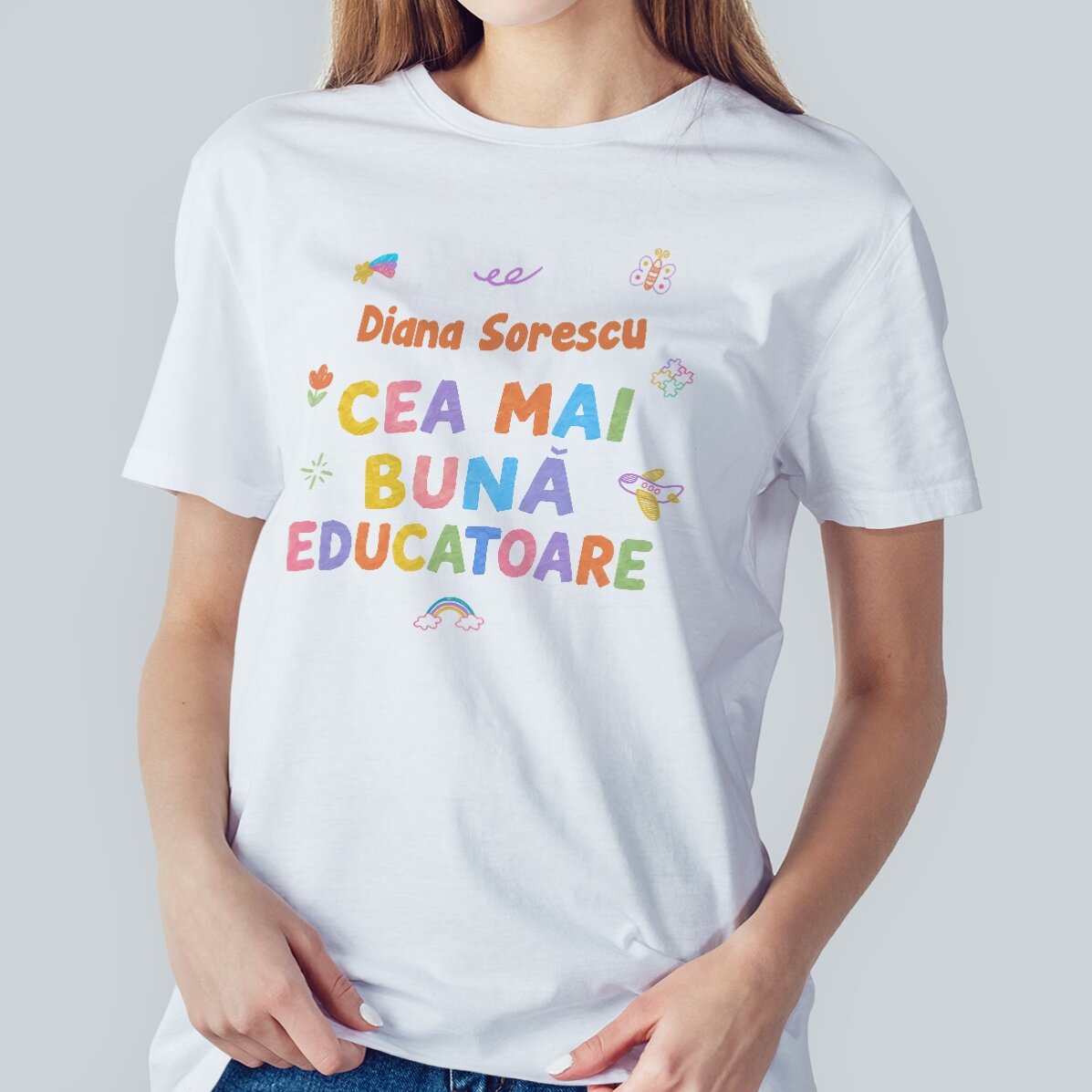 Tricou personalizat cu nume - Cea mai bună Educatoare