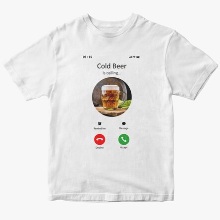Tricou personalizat cu o poză și text - Incoming call