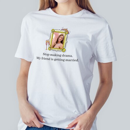 Tricou personalizat cu text și poză- Stop Making Drama
