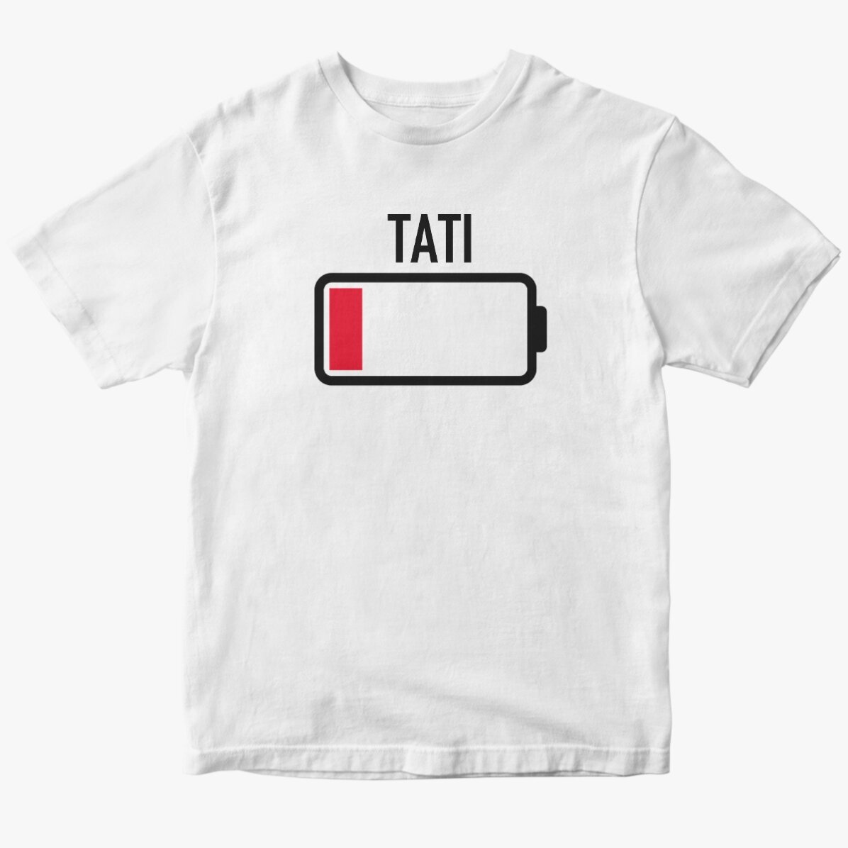 Tricou personalizat cu text - Low battery