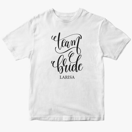 Tricou personalizat cu text pentru burlăcițe - Team Bride