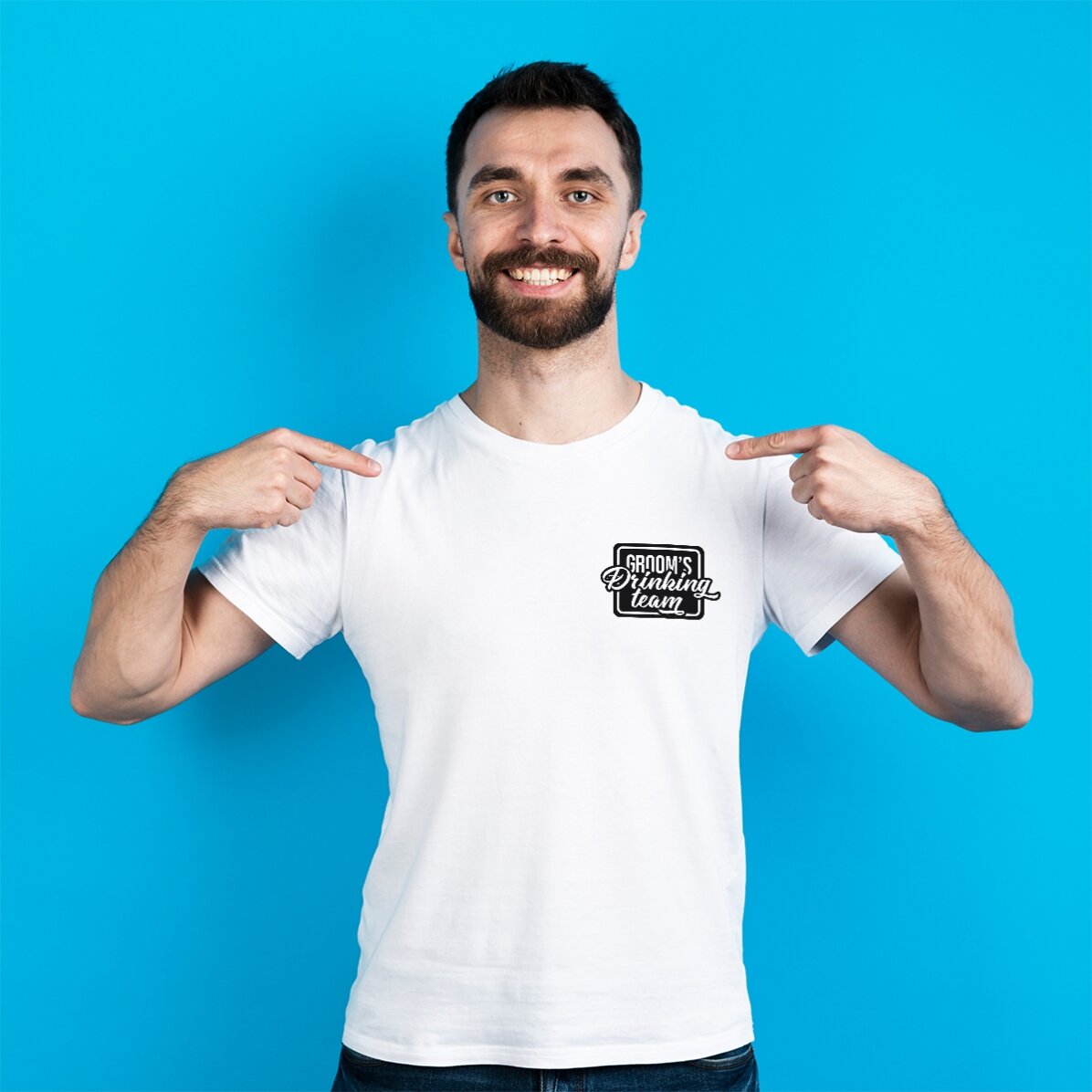 Tricou din bumbac personalizat cu text pentru petrecerea burlacilor - Groom