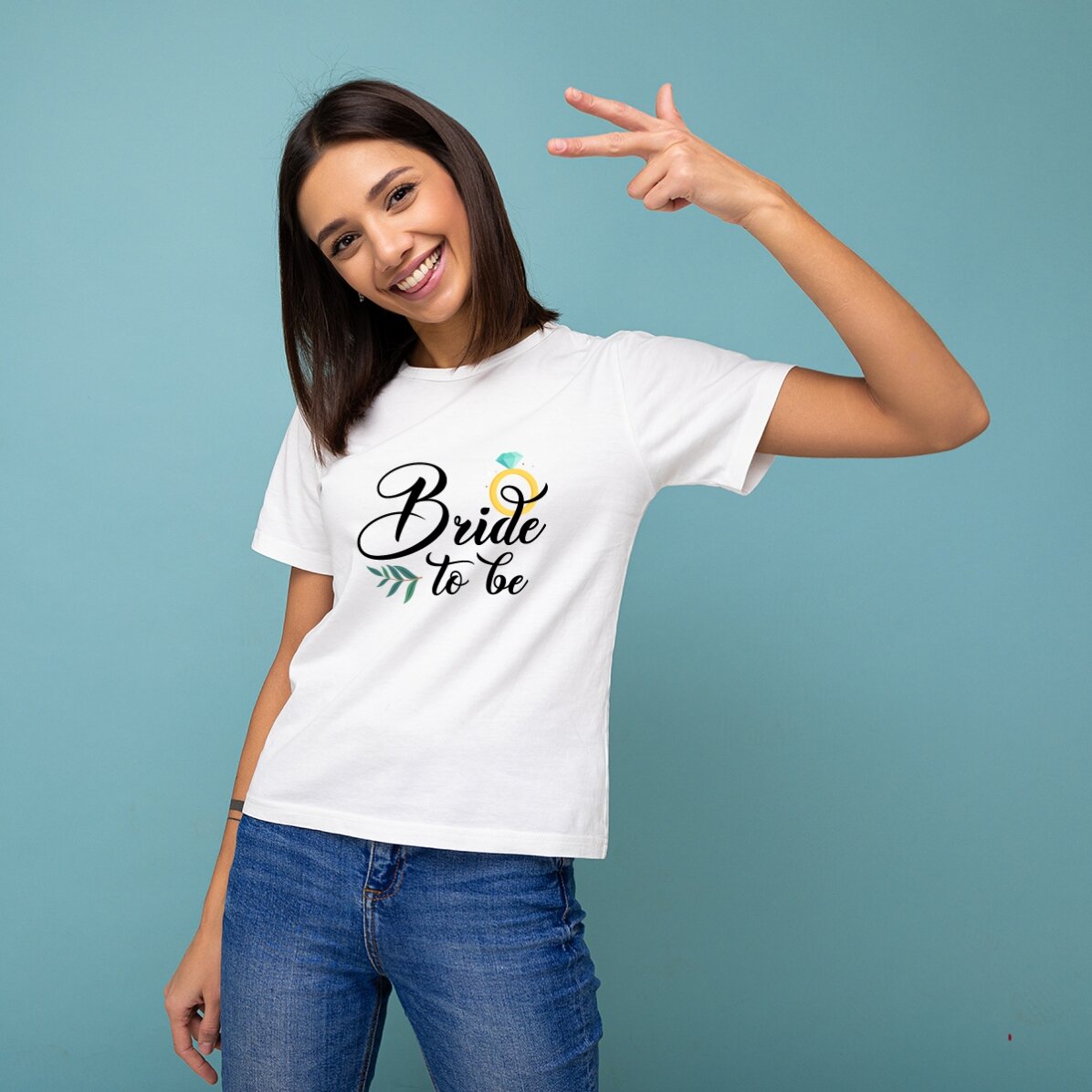Tricou din bumbac personalizat pentru viitoarea mireasă