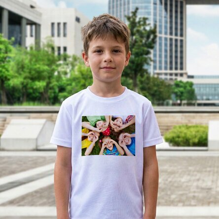 Tricou sport pentru copii personalizat cu poză landscape