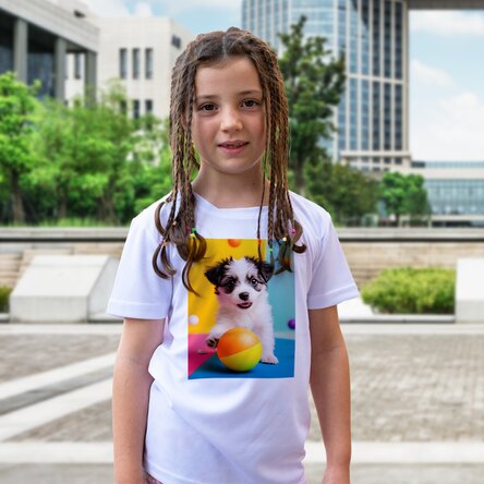 Tricou sport pentru copii personalizat cu poză portret