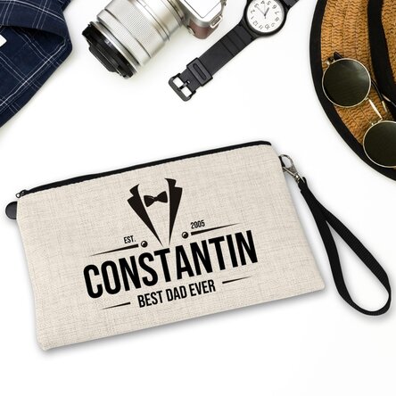 Trusă de accesorii pentru bărbați personalizată cu text - Elegant